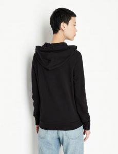 ARMANI EXCHANGE – Felpa Donna Cardigan con Cappuccio e Logo Nero