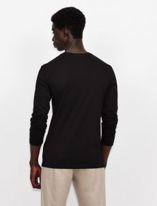 Armani Exchange – T-shirt slim fit a maniche lunghe in cotone