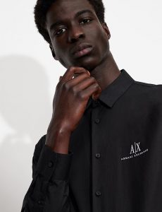 Armani Exchange – Camicia in cotone regular fit Nera