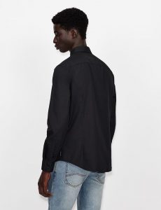 Armani Exchange – Camicia in cotone regular fit Nera