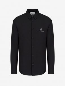 Armani Exchange – Camicia in cotone regular fit Nera