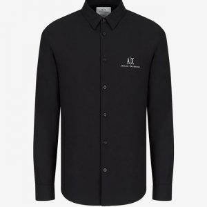 Armani Exchange – Camicia in cotone regular fit Nera