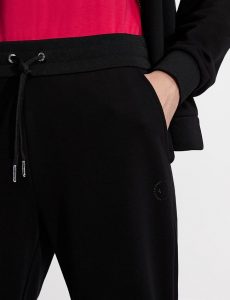 ARMANI EXCHANGE – Pantaloni Donna Sportivi in Misto Viscosa Nero