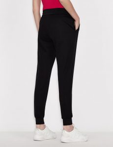 ARMANI EXCHANGE – Pantaloni Donna Sportivi in Misto Viscosa Nero