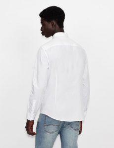 Armani Exchange – Camicia in cotone regular fit Bianca