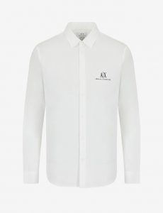 Armani Exchange – Camicia in cotone regular fit Bianca