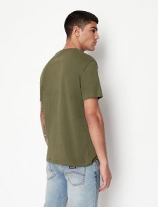 Armani Exchange – T-shirt con logo Verde Scuro