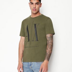 Armani Exchange – T-shirt con logo Verde Scuro