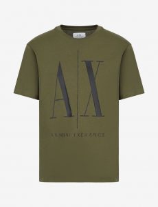 Armani Exchange – T-shirt con logo Verde Scuro