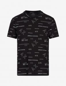 Armani Exchange – T-shirt regular fit in jersey di cotone organico