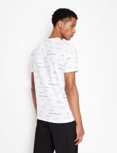 Armani Exchange – T-shirt regular fit in jersey di cotone organico