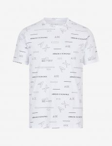 Armani Exchange – T-shirt regular fit in jersey di cotone organico