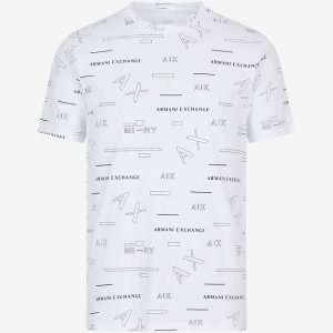 Armani Exchange – T-shirt regular fit in jersey di cotone organico