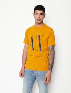 Armani Exchange – T-shirt con logo Ocra