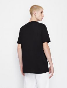 Armani Exchange – T-shirt regular fit in jersey di cotone organico