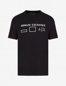 Armani Exchange – T-shirt regular fit in jersey di cotone organico