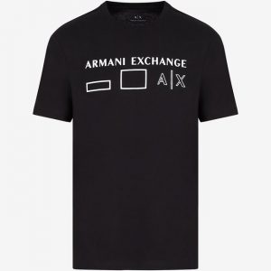 Armani Exchange – T-shirt regular fit in jersey di cotone organico