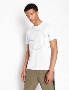 Armani Exchange – T-shirt slim fit in jersey di cotone organico