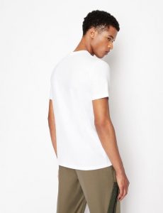 Armani Exchange – T-shirt slim fit in jersey di cotone organico