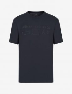 Armani Exchange – T-shirt regular fit in jersey di cotone organico