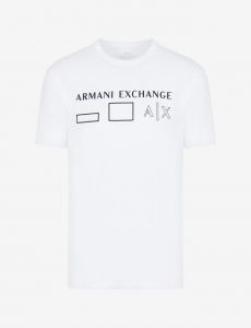 Armani Exchange – T-shirt regular fit in jersey di cotone organico