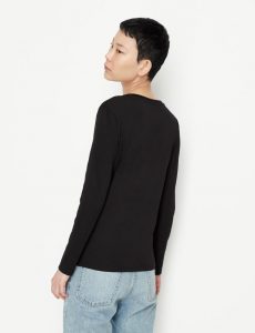 Armani Exchange – T-shirt con logo Nera