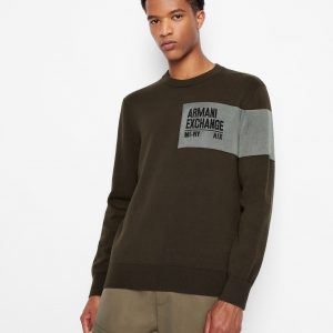 ARMANI EXCHANGE – Maglia Uomo Girocollo con Maxi Logo