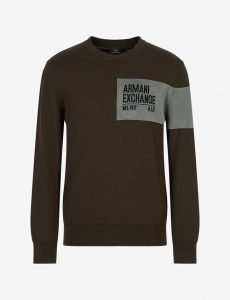 ARMANI EXCHANGE – Maglia Uomo Girocollo con Maxi Logo