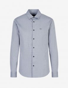 Armani Exchange – Camicia in cotone tinto in filo