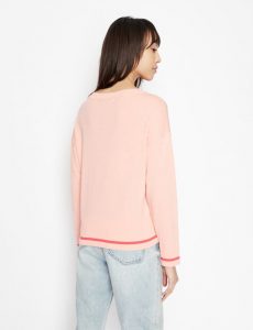 ARMANI EXCHANGE – Maglia Donna Girocollo Logo a Contrasto