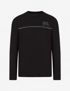 Armani Exchange – T-shirt con logo a maniche lunghe