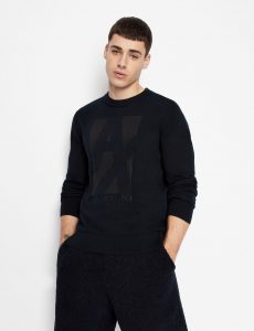 ARMANI EXCHANGE – Maglia Uomo Girocollo a Polo Nero