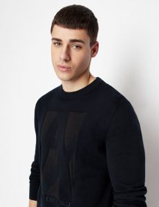 ARMANI EXCHANGE – Maglia Uomo Girocollo a Polo Nero