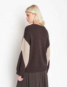 ARMANI EXCHANGE – Maglia Donna Girocollo Fantasia Bicolore