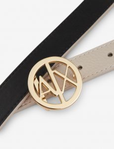 ARMANI EXCHANGE – Cintura double face Nero/Beige