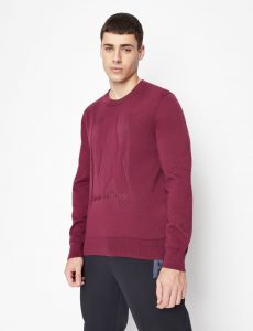 ARMANI EXCHANGE – Maglia Uomo Girocollo a Polo Bordeaux