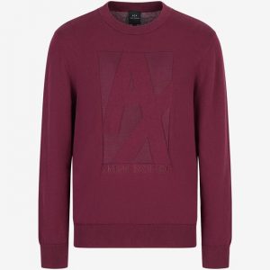 ARMANI EXCHANGE – Maglia Uomo Girocollo a Polo Bordeaux