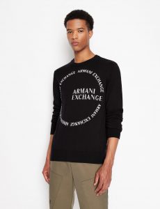 ARMANI EXCHANGE – Maglione Girocollo in Cotone Organico e Cachemire 12gg