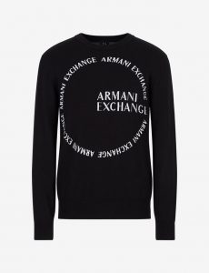 ARMANI EXCHANGE – Maglione Girocollo in Cotone Organico e Cachemire 12gg