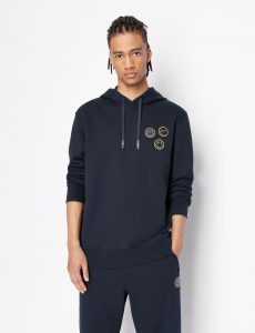 ARMANI EXCHANGE – Felpa con Cappuccio in Misto Cotone Organico
