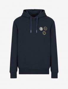 ARMANI EXCHANGE – Felpa con Cappuccio in Misto Cotone Organico