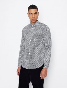 Armani Exchange – Camicia in raso di cotone