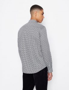 Armani Exchange – Camicia in raso di cotone