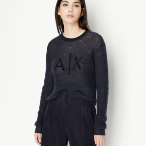 ARMANI EXCHANGE – Maglia Donna Girocollo e Brand Logo