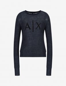 ARMANI EXCHANGE – Maglia Donna Girocollo e Brand Logo