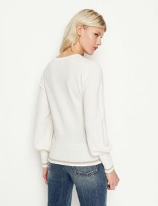 ARMANI EXCHANGE – Maglia Donna Girocollo Mini Logo AX sul Fianco