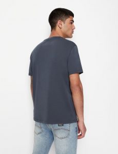 Armani Exchange – T-shirt con logo Blu