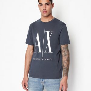 Armani Exchange – T-shirt con logo Blu