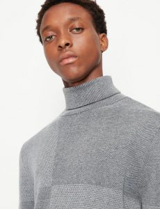 ARMANI EXCHANGE – Maglione a Collo Alto in Misto Viscosa