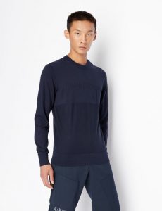 ARMANI EXCHANGE – Maglione Girocollo in Cotone, Viscosa e Seta 14gg